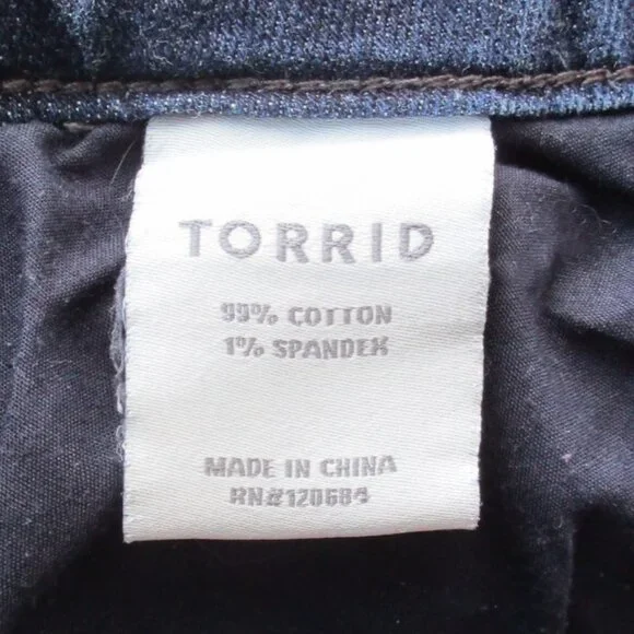 TORRID Jeans Size 18 Dark Blue Boyfriend Denim - Picture 6 of 7